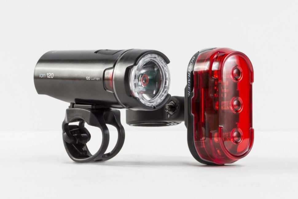front and rear bontrager ion + flare bicycle lights