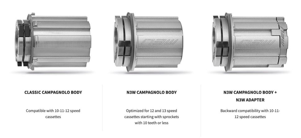 N3W freehub compared to 11/12-speed version